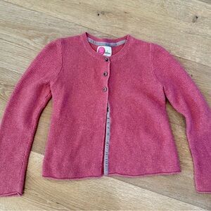 Mini Boden Raspberry Knit Cardigan, size 8-9